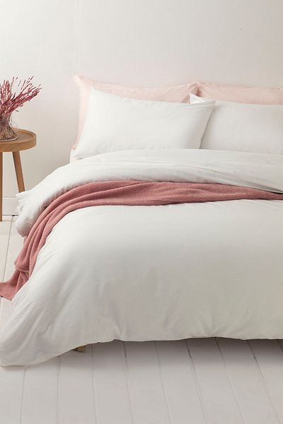 English Home Σετ Παπλωματοθήκη από καθαρό βαμβάκι - Κρέμα 200x220 cm