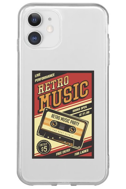 WANNA PROTECT iPhone 11 Retro Patterned Transparent Silicone Phone Case