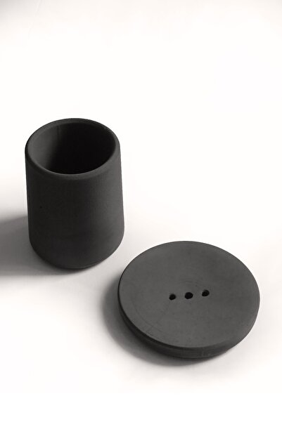 Ghogol Home Set de suport pentru periuță de dinți din beton și săpun Bole Ebo...