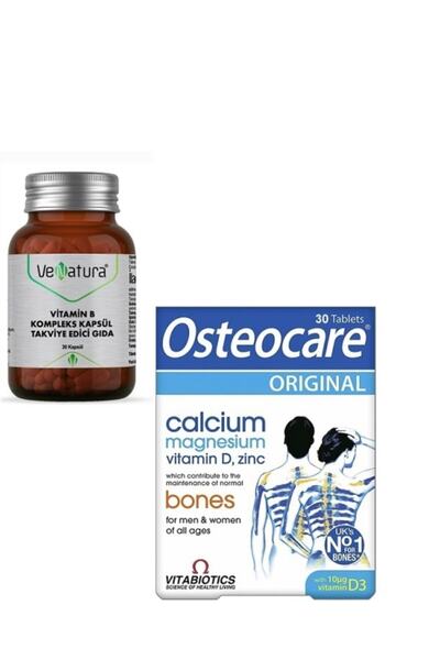 VeNatura Vitamin B Complex Capsule Food 30 Capsules + Vitabiotics Osteocare 30 Tablets