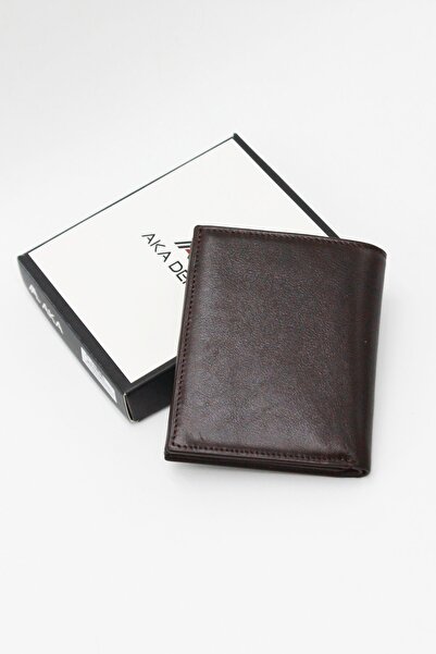 Aka Deri 525 Ανδρικό πορτοφόλι 100% γνήσιο δέρμα καφέ