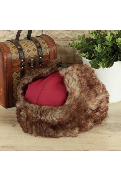 SYT Pilot Hat Winter Dark Blue Waterproof Hat/Beret with Fur Inside