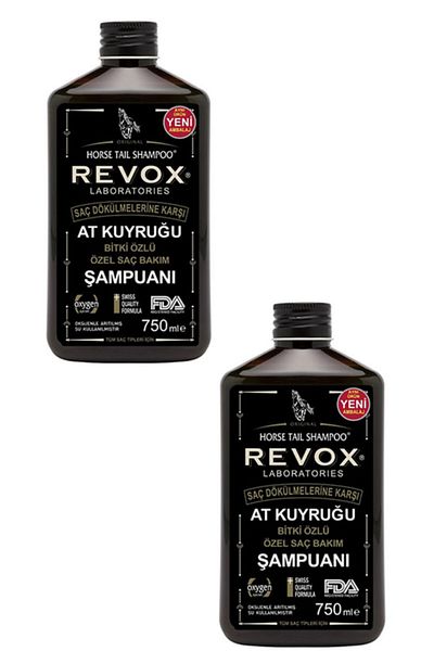 Revox Plant Extract Ponytail Care Shampoo - Against Hair Loss, 750ml / Set of 2