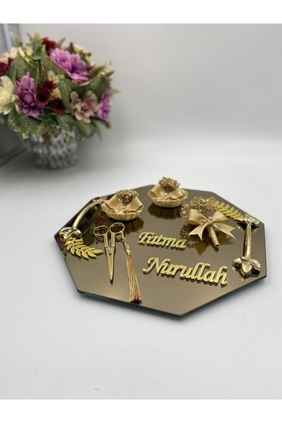 AŞİR Hexagon Promise Tray, Promise Tray Set, Promise Engagement Tray