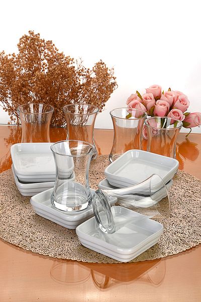 Evim Sepette 6-Piece Square Tea Plate
