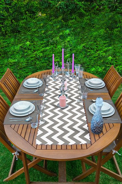 Realhomes Imprimat digital cu model în zig-zag 1 aler și 4 servicii americane colorate gri