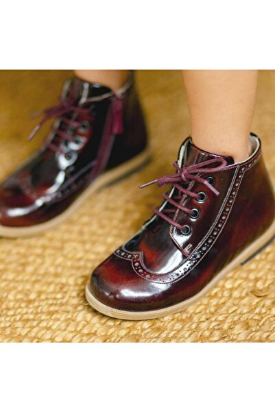 Bebbini El Yapımı Taba Açma Deri Çocuk Botu