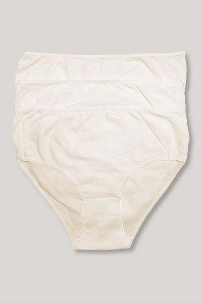 bonbonetti chocolate baby&kids Women's Ecru 3 Pack Cotton Large Size Bato Panties