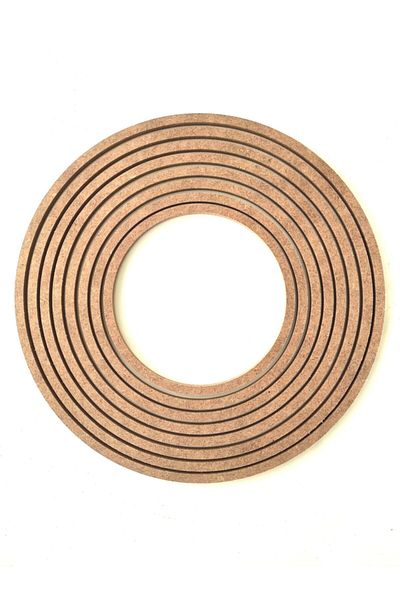 DEKOLOBİ 8-Pulley Raw MDF Ring Macrame Dream Catcher