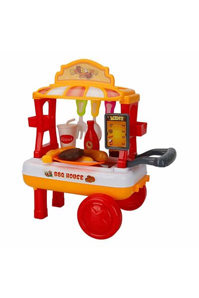Sunman Öztrend Little Chef Barbecue Cart Play Set Store New Model Pattern 976748