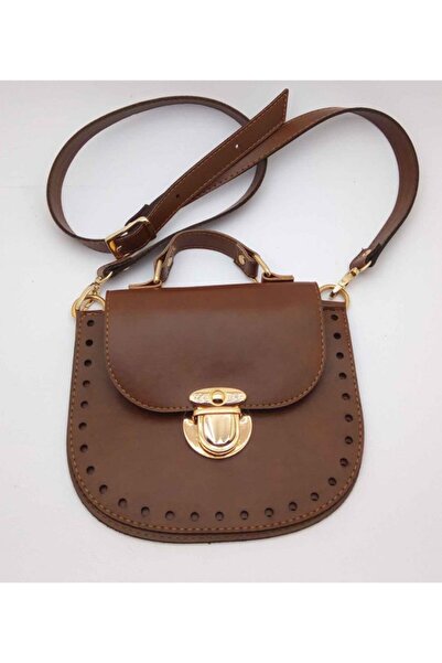 angel çanta aksesuar طقم حقيبة أويستر بلون أسمر معدني ذهبي فاتح