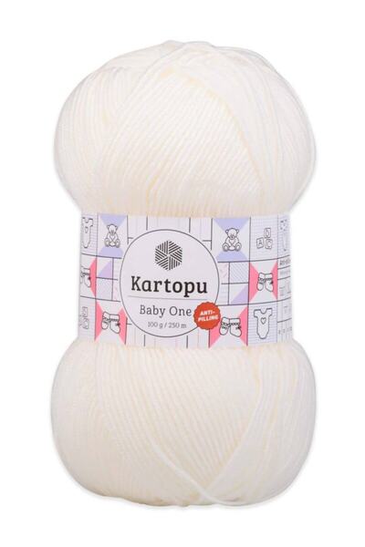 Kartopu خيط حياكة يدوي بيبي ون 100 جرام| أوف وايت K019