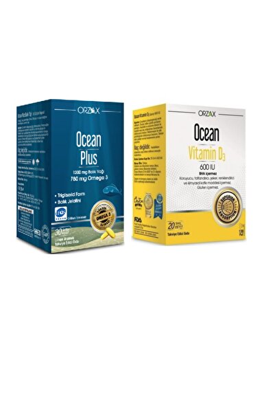 Orzax D3 Vitamini 600 IU İçeren  Sprey 20 ml ve Omega 3 1200 mg 30 Kapsül
