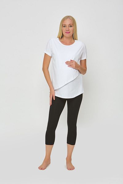 Motherway Women's Black and White Breastfeeding Tights Set