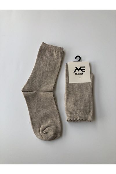 VEMMA Women's Gray 2 Pack Cotton Socks