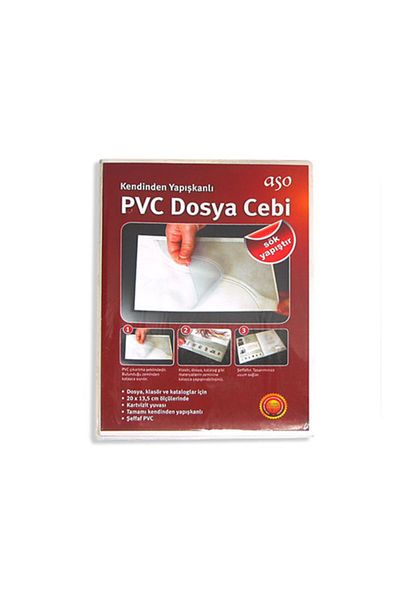 Aso Medya جيب ملف لاصق بلاستيك 14×20 سم جيب يمين 100 قطعة