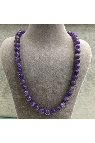 HAS İNCİ Gümüş Klipsli Doğal Ametist Taşı Kolye Am500a