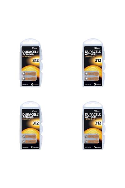 Duracell Actıvaır 312 Numara 24 Lü Kulaklık Pili ( 4 Paket 24 Adet)