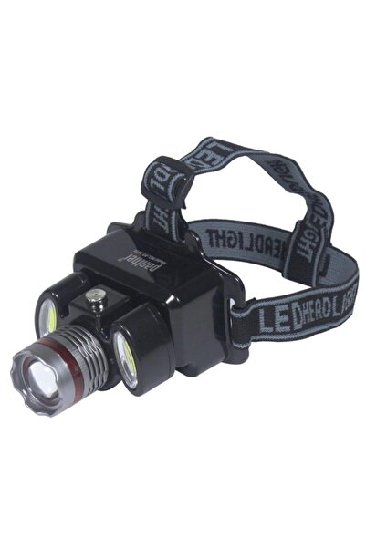 Genel Markalar Pt-5910 3w 2 Cob Led Pompalı Zoom Kamp Lambası Kafa Feneri Kaf...