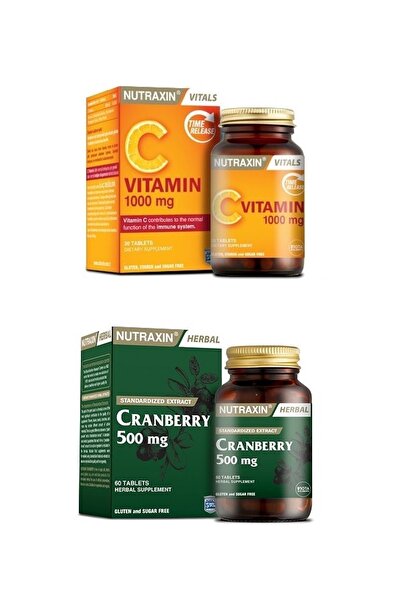 Nutraxin Bağışıklık Güçlendirici Cranberry 60 Tablet Ve C Vitamin 30 Tablet