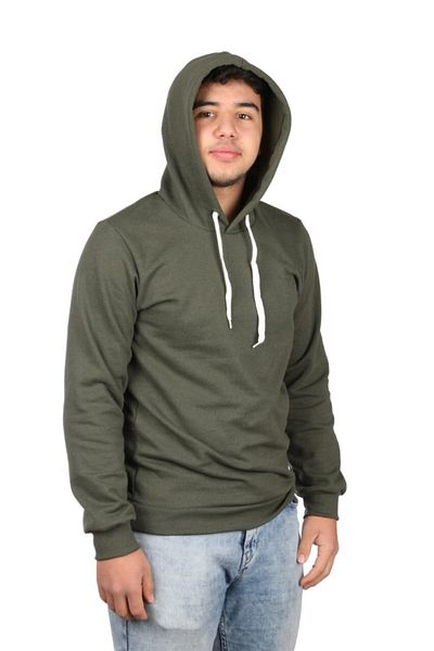 Raf Coll Φούτερ Unisex Χακί με κουκούλα, δύο κλωστές μέσα σε ανυψωμένο