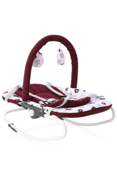 Wogard Unisex Çocuk Bordo Oyuncaklı Yıkanabilir Pedli Ana Kucağı