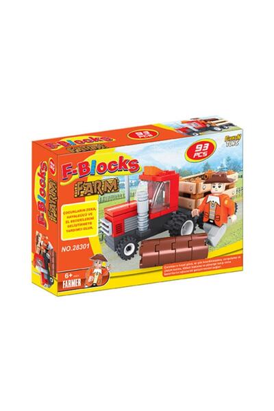 Furkan Toys F-blocks Çiftlik Seri 93 Parça Yapı Oyuncak Seti Fr37913