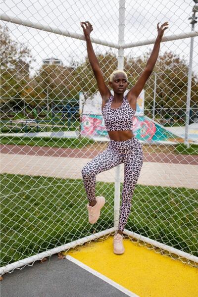 Grenj Fashion Colanți de fitness cu talie înaltă, cu model leopard, cu imprim...