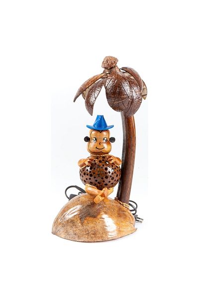 Dünyadan Hediyeler Coconat Coconut Monkey Palm Lampshade
