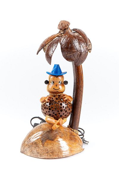 Dünyadan Hediyeler Coconat Coconut Monkey Palm Lampshade