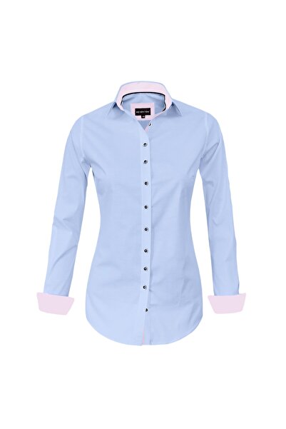 Piola Club Kadın Mavi Slim Fit Gömlek