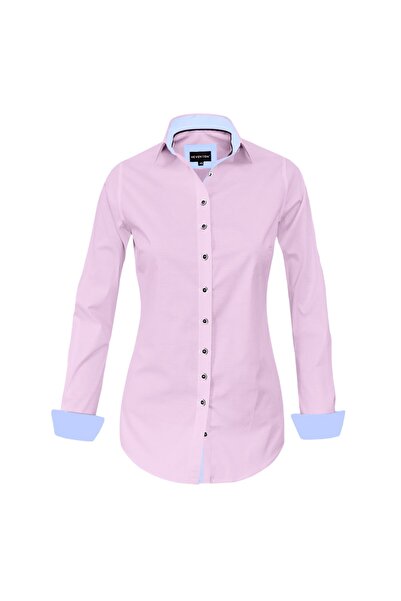Piola Club Kadın Pembe Slim Fit Gömlek
