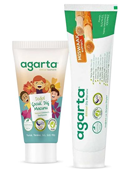 Agarta Misvak Florürsüz Diş Macunu Yetişkin 100ml Çocuk 75ml