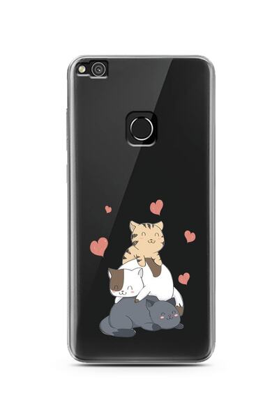 Spoyi Super Transparent Silicone Phone Case Huawei P9 Lite (2017) with Cat Br...