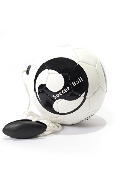 Genel Markalar Beyaz Hakiki Deri 2 Numara Ayarlanabilir Antreman Topu 1,5 mt Ipli