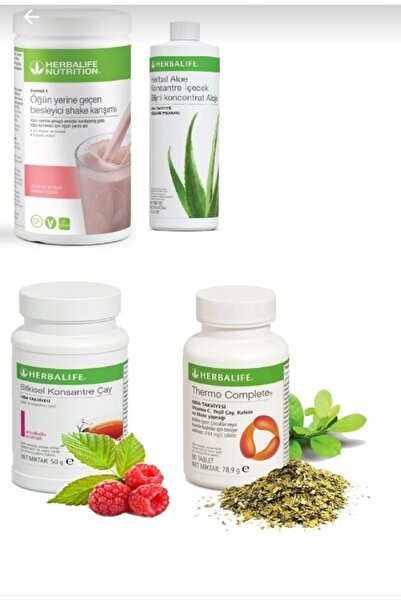Herbalife 1 Adet Ahududulu Şhake 1 Adet 50 Gr Cay 1 Adet Tehermo 1 Adet Aluavera