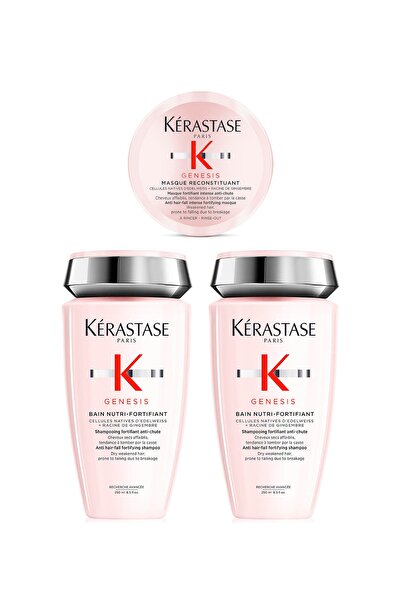 Kerastase Genesis Bain Nutri-Fortifiant Şampuan 250 ml X 2 + Masque Reconstituant Saç Maskesi 75 ml