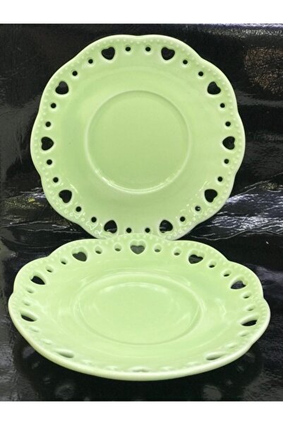 WINTERBACH Porselen 6'lı Yeşil Çay Tabağı