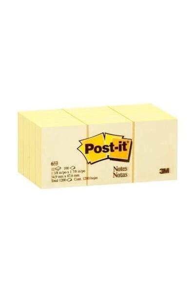 3M Post-it 653 Note أصفر 100 ورقة 38x51 ملم