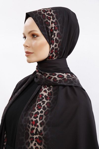 Differenza Gradient Leopard Shawl - Μαύρο