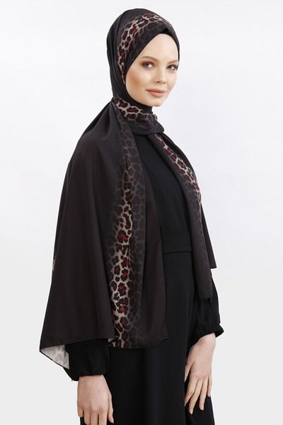 Differenza Gradient Leopard Shawl - Μαύρο