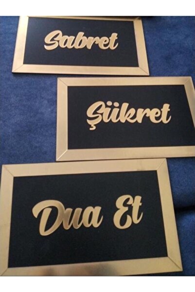 Marmara Set de 3 tablouri Sabret Şükret Dua Et