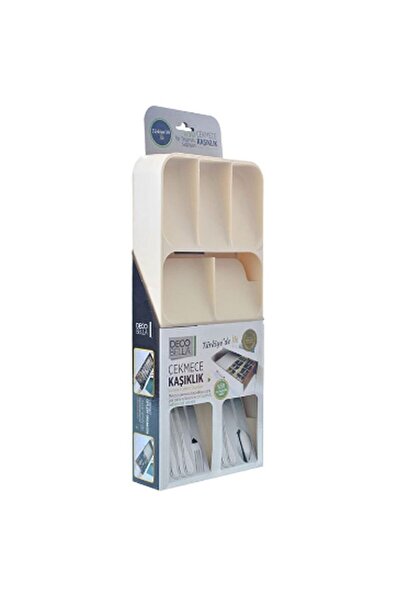 EFSANEAVM Decobella 9-отделен поднос за прибори, бял