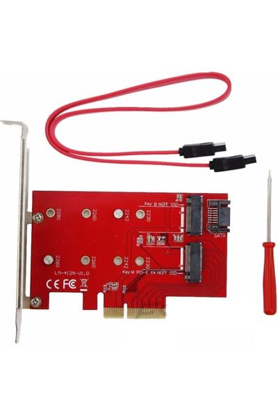 Alfais 4481 Ngff M.2 B+m Key Ssd To Pci-e Express Kart 4x Çevirici Dönüştürücü