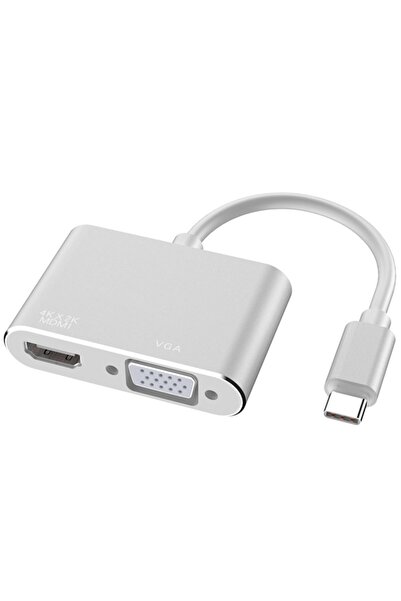 Alfais 4366 Usb Type C To Hdmi Vga 3.1 4k Çevirici Dönüştürücü Adaptör