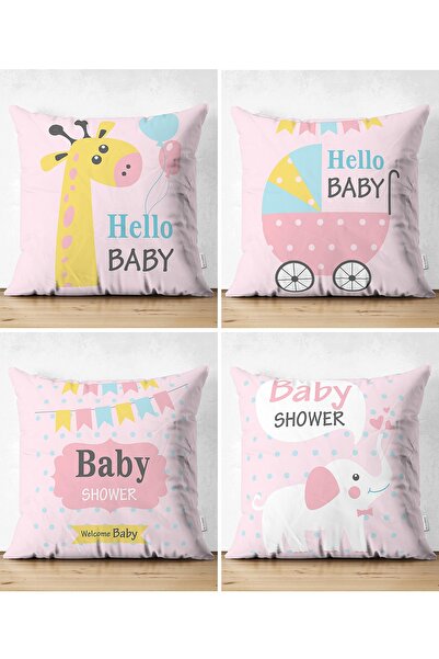 Realhomes Dvostrani Hello Baby moderni set od 3 komada suknjastih jastučnica ...