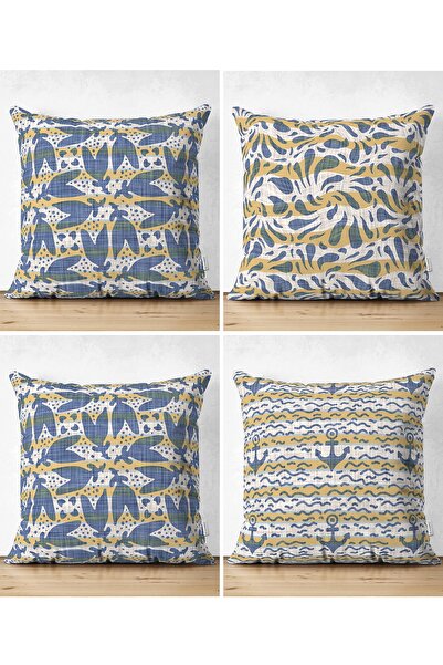 Realhomes 4-dijelni set dvostranih jastuka od suede sa geometrijskim dizajnom...