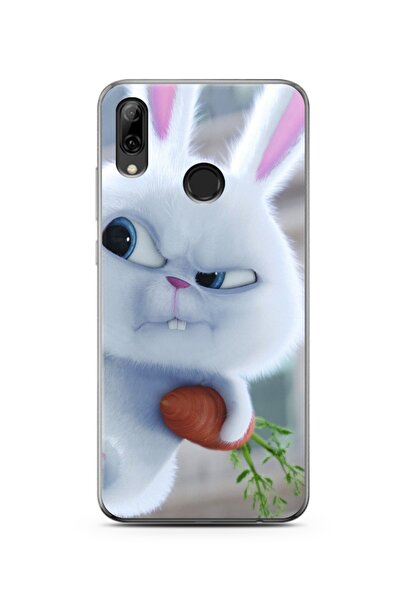 Spoyi Huawei P Smart (2019) Dedektif Tavşan Tasarımlı Süper Şeffaf Silikon Te...