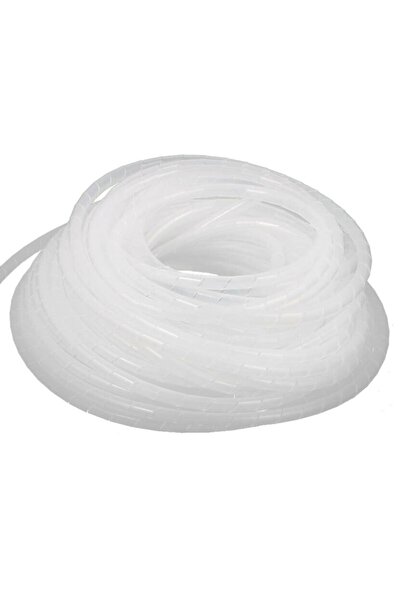 Kablo Sarıcı Toplayıcı Spiral Beyaz 32mm 25metre, 8682835670720