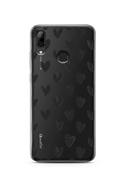 Spoyi Kalp Tasarımlı Süper Şeffaf Silikon Telefon Kılıfı Huawei P Smart (2019)
